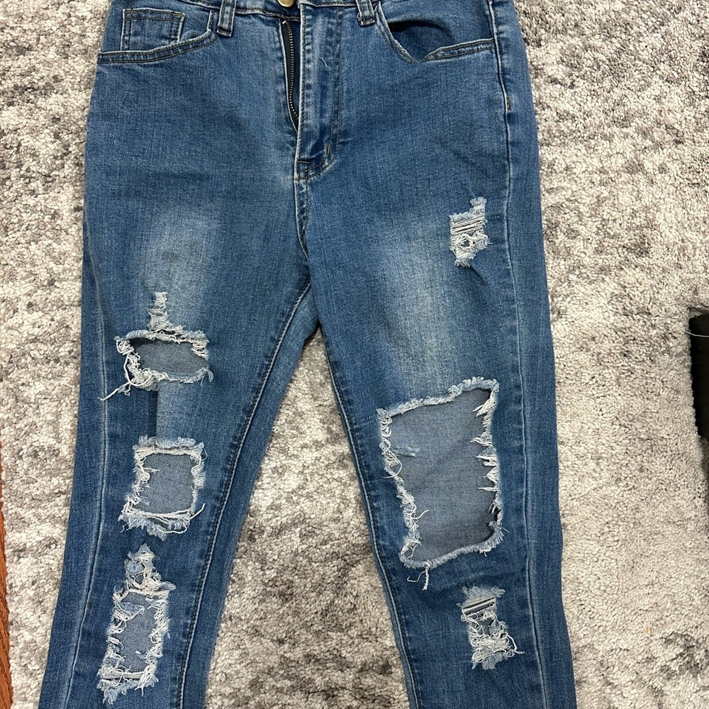 Distressed Blue Jeans for Women